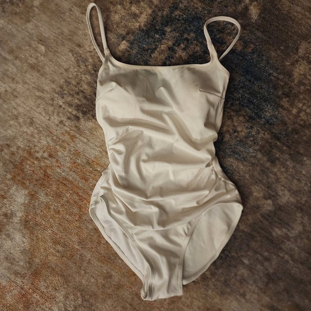 Classic Square Neck, Scoop Back Ruched One Piece Swimsuit/Body Suit